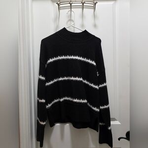 Nine West Black And White Striped Sweater